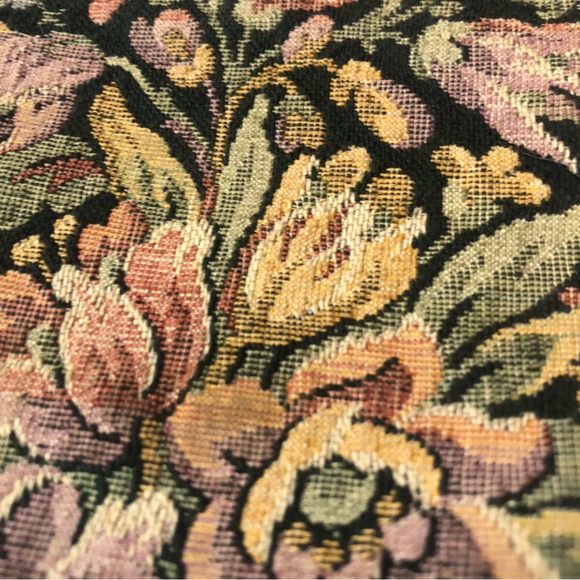 VTG Gorwood Canada Tapestry Fabric Handbag Purse Pastel Floral Gold-Tone Metal - Picture 16 of 16